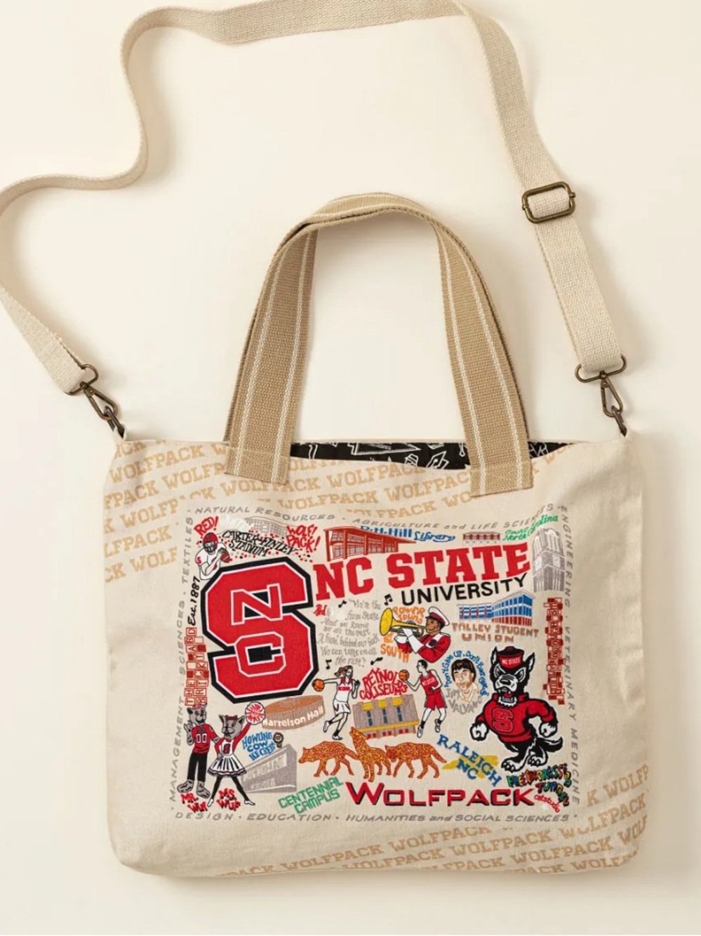 CatStudio || North Carolina State University NC State Collegiate Tote Bag Canvas